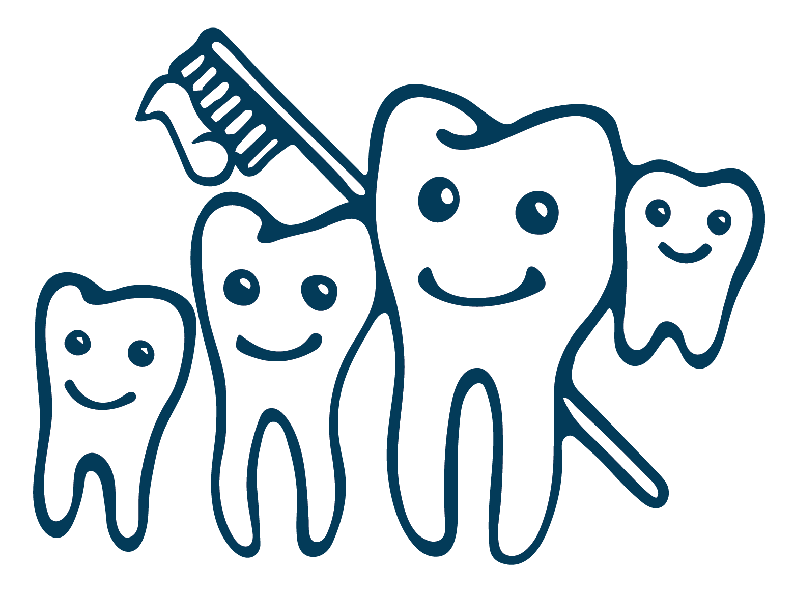 Fairfax Family Dental Care Logo of teeth and toothbrush